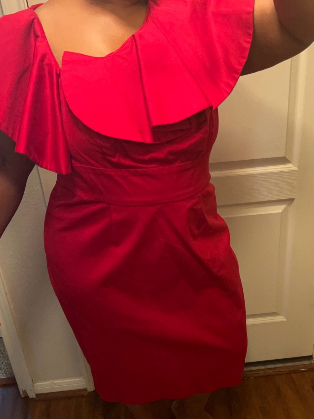 Monif C. Original Red Ruffle Dress